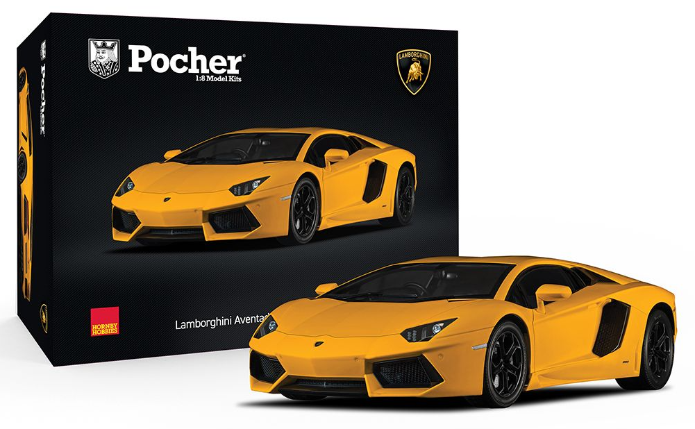 1/8 POCHER HK119 Lamborghini Aventador LP 700-4 Giallo Orion -  Kit