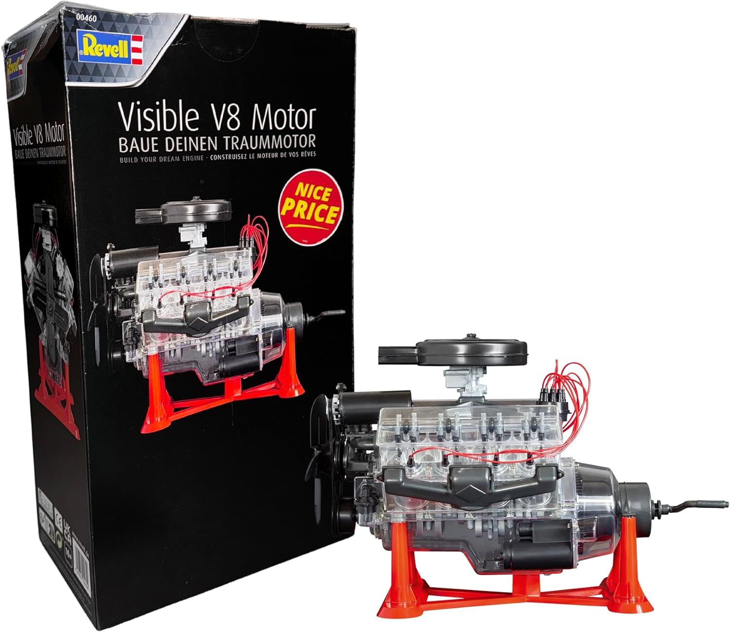 Revell 00460, Görünür V-8 Motor Model Kiti, boyasız