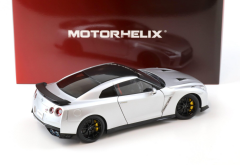 1:18 Motorhelix Nissan GT-R R35 Track Edition by NISMO T-Spec 2022 Ultimate Metal silver