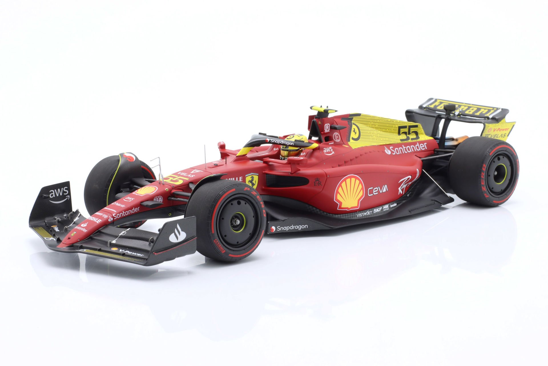 BBR-MODELS - FERRARI - F1-75 TEAM SCUDERIA FERRARI N 55 4th MONZA ITALY GP 2022 CARLOS SAINZ