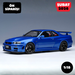 Ön Sipariş - 1/18 AUTOart Nissan Skyline GT-R (R34) Z-tune (Bayside Blue) - 77462
