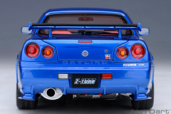 Ön Sipariş - 1/18 AUTOart Nissan Skyline GT-R (R34) Z-tune (Bayside Blue) - 77462