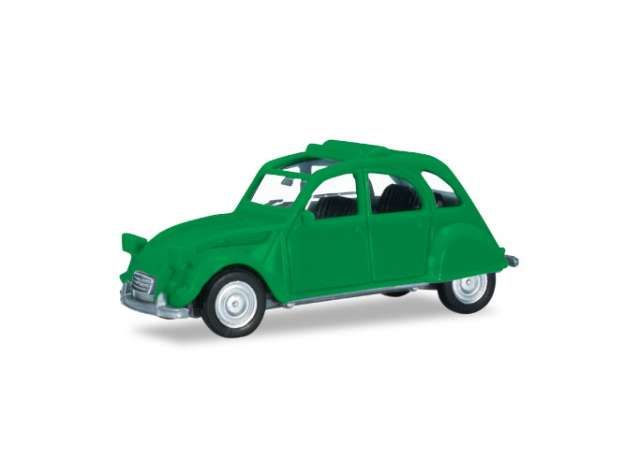 1/87 Citroen 2CV with Open Roof, green