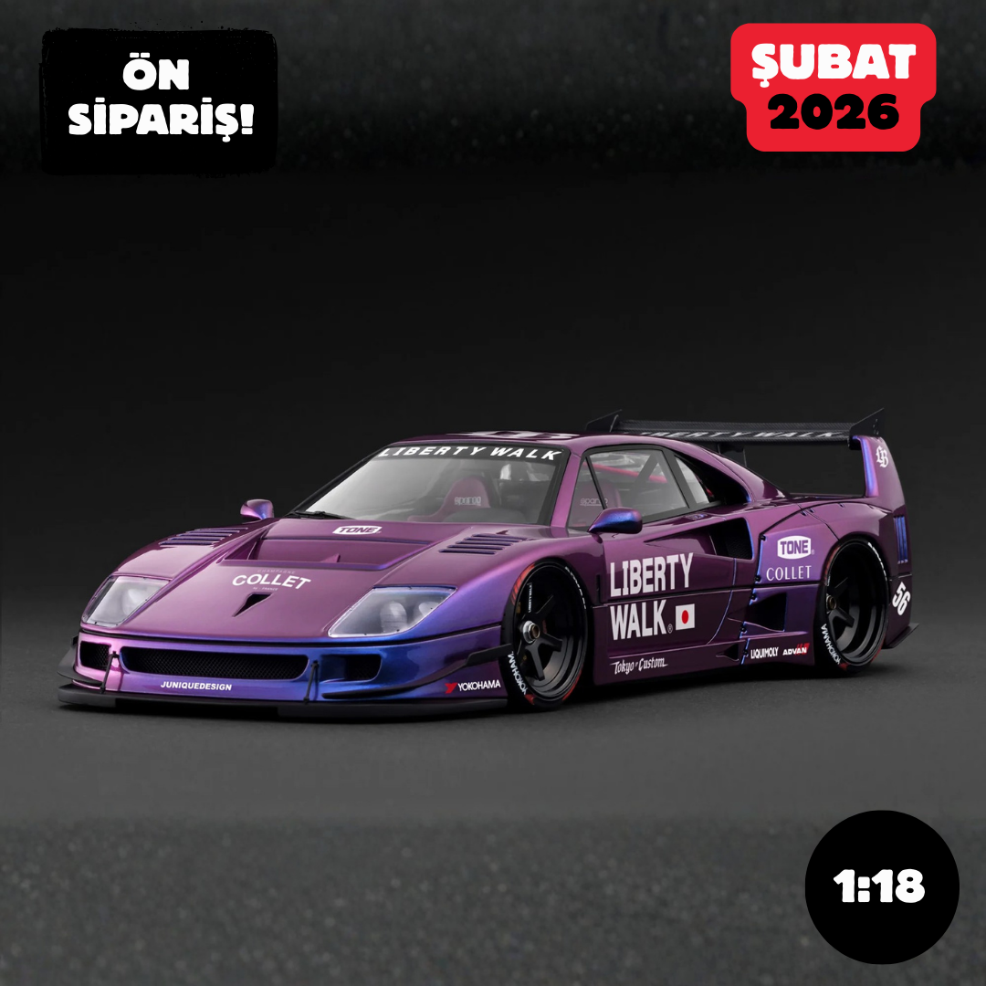 Ön Sipariş - 1/18 Ignition LB-WORKS 40 Ferrari F40 Purple Metallic - IG3790
