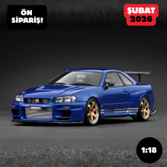 Ön Sipariş - 1/18 Ignition Nissan Skyline R34 TOP SECRET 34GT-R (BNR34) Blue Metallic - IG3848