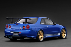 Ön Sipariş - 1/18 Ignition Nissan Skyline R34 TOP SECRET 34GT-R (BNR34) Blue Metallic - IG3848