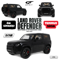Ön Sipariş - 1/18 GT Spirit Land Rover Defender 90 P400 X-Dynamic HSE, Black - GT992