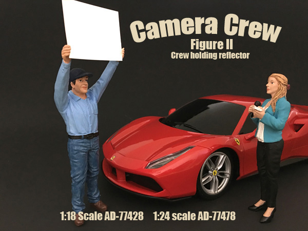 1/18 American Diorama Camera Crew II - Crew holding reflector - AD77428