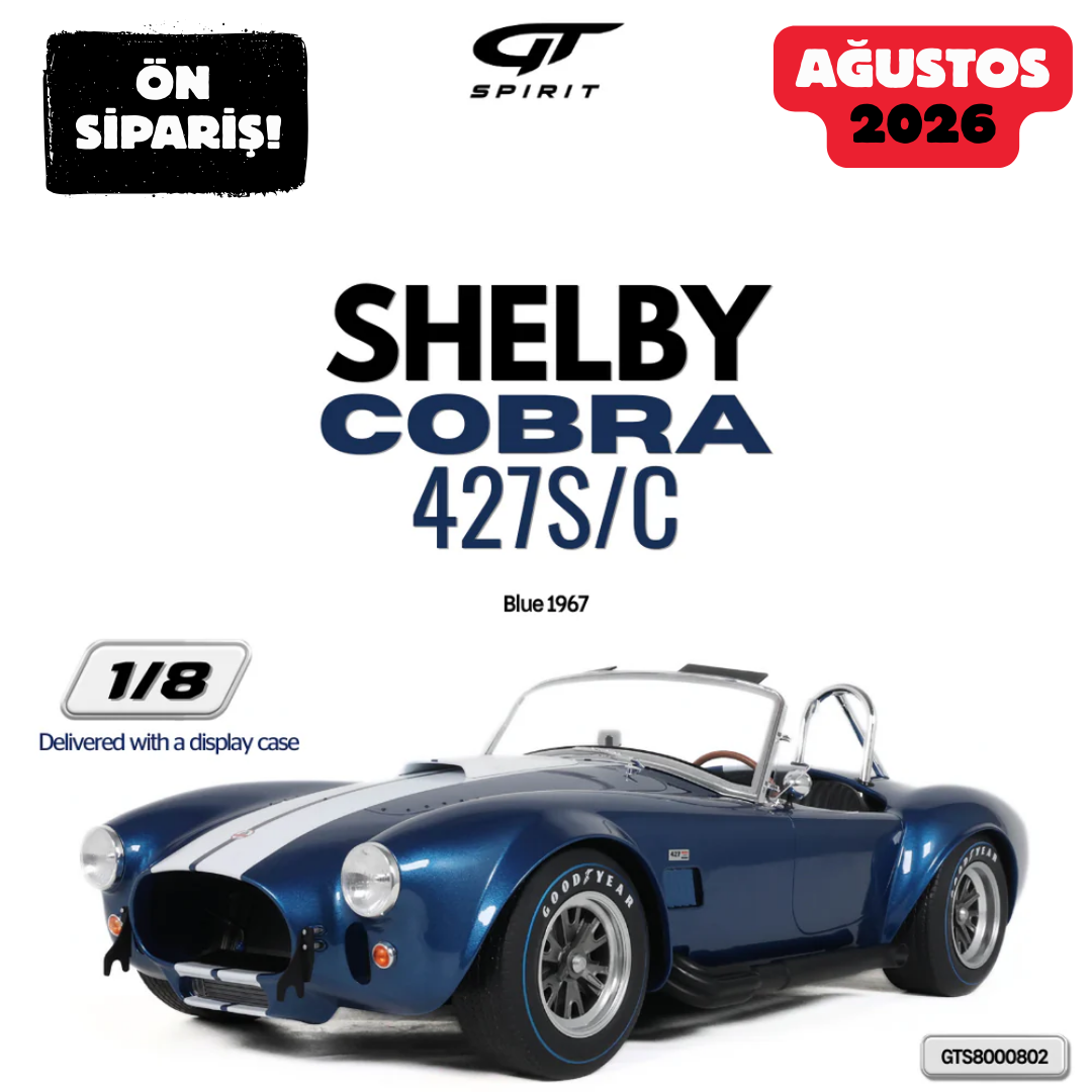 Ön Sipariş - 1/8 GT-SPIRIT - 1967 Shelby Cobra 427S/C - Blue - GTS800802