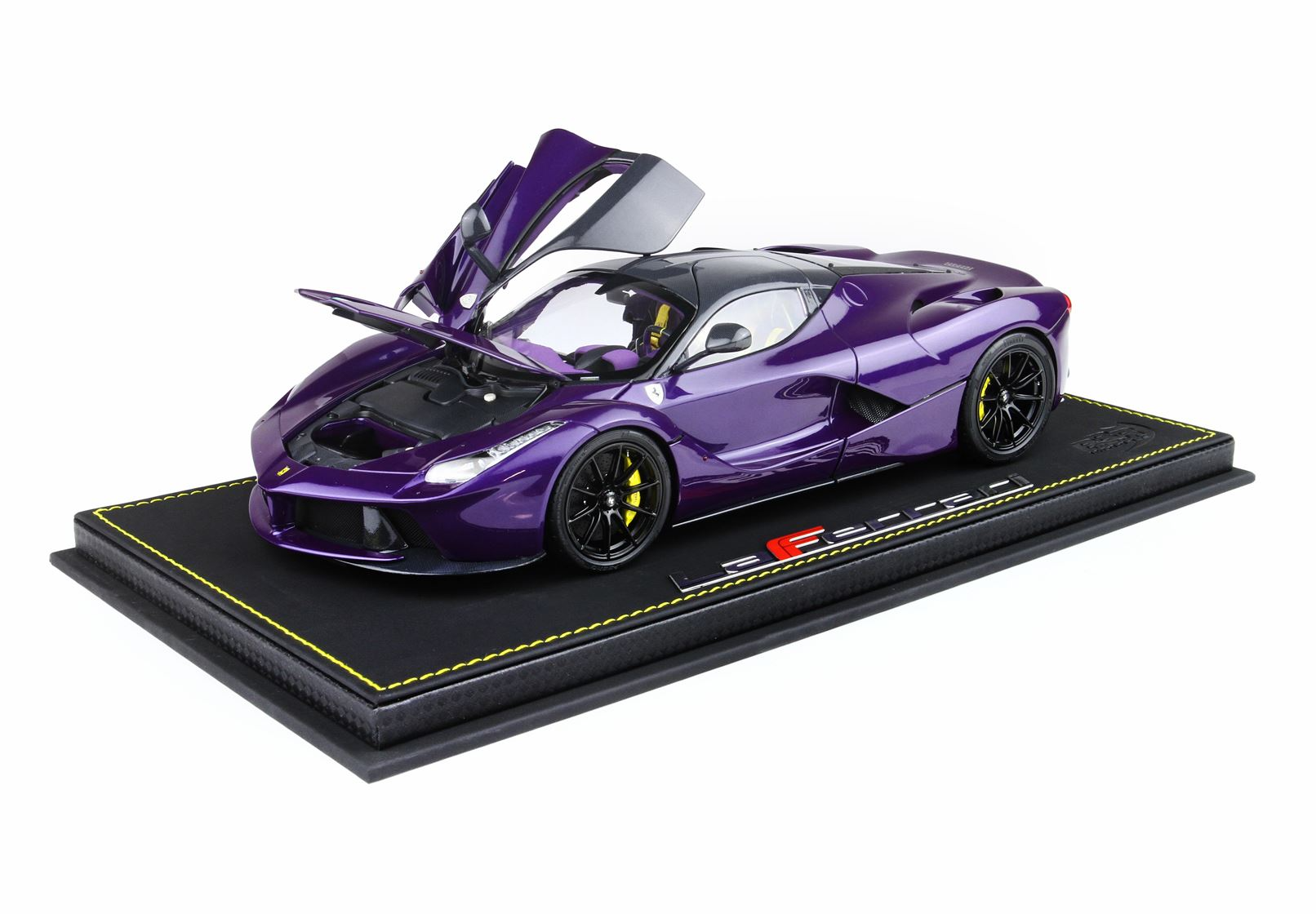 1/18 BBR Ferrari LaFerrari 2012 open diecast - SPECIAL PACK Purple Dubai- Viola Vio tailor made