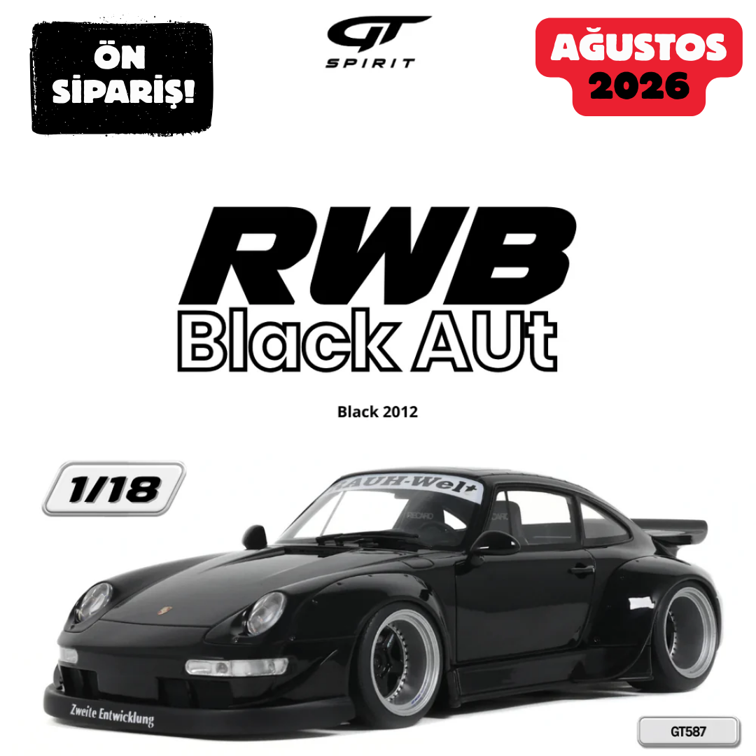 Ön Sipariş - 1/18 GT Spirit Porsche 911 RWB AUT, Black - GT587