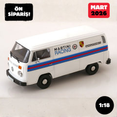 Ön Sipariş - 1/18 KK SCALE Volkswagen VW T2b Kastenwagen Porsche Martini Racing 1972 weiß - KKDC181414