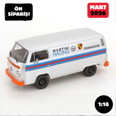 Ön Sipariş - 1/18 KK SCALE Volkswagen VW T2b Kastenwagen Porsche Martini Racing 1972 silber - KKDC181416
