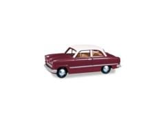 1/87 Ford Taunus, burgundy with white roof