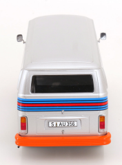 Ön Sipariş - 1/18 KK SCALE Volkswagen VW T2b Kastenwagen Porsche Martini Racing 1972 silber - KKDC181416