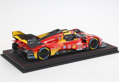 1/18 BBR-MODELS - FERRARI - 499P 3.0L TURBO V6 TEAM FERRARI AF CORSE N 50 WINNER 24h LE MANS 2024 ANTONIO FUOCO - MIGUEL MOLINA - NICKLAS NIELSEN - CON VETRINA - WITH SHOWCASE