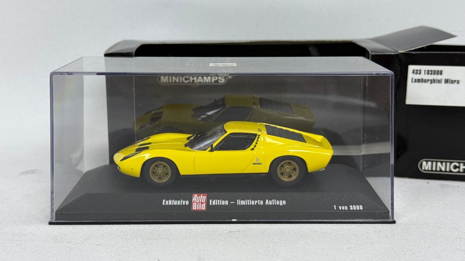 Miniature Minichamps Lamborghini Miura Or - Echelle 1/43 - Boîte D'Origine
