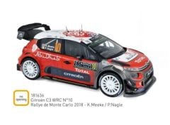 2018 Citroën C3 WRC #10 K. Meeke/P. Nagle Rallye de Monte Carlo, red/white/black