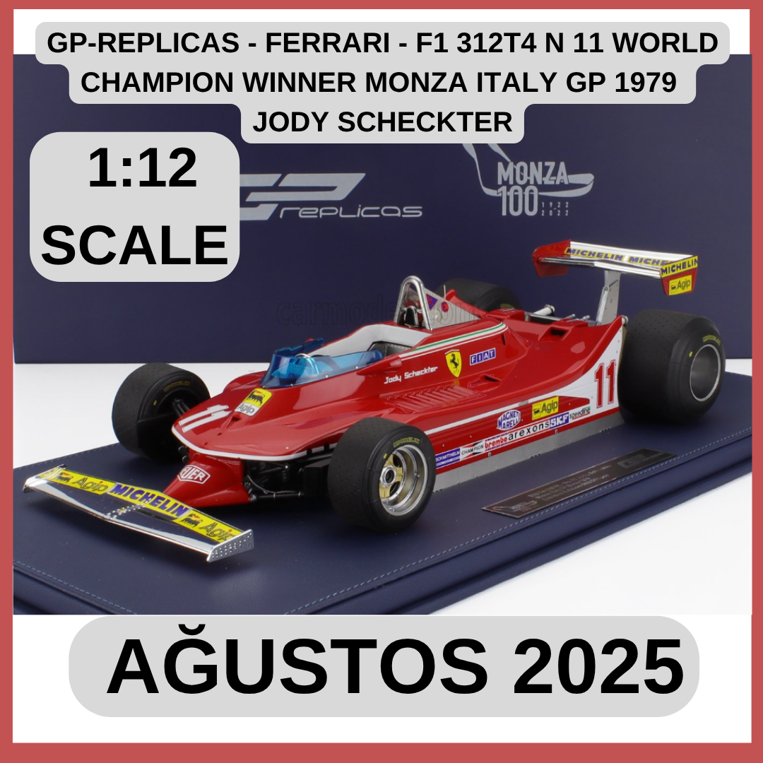 GP-REPLICAS - FERRARI - F1 312T4 N 11 WORLD CHAMPION WINNER MONZA ITALY GP 1979 JODY SCHECKTER