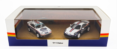 SPARK-MODEL - PORSCHE - SET 2X 911 953 ROTHMANS N 176 WINNER RALLY DAKAR 1984 RENE METGE - DOMINIQUE LEMOYNE + 911 992 N 953 ROUGHROADS RALLY DAKAR 2023