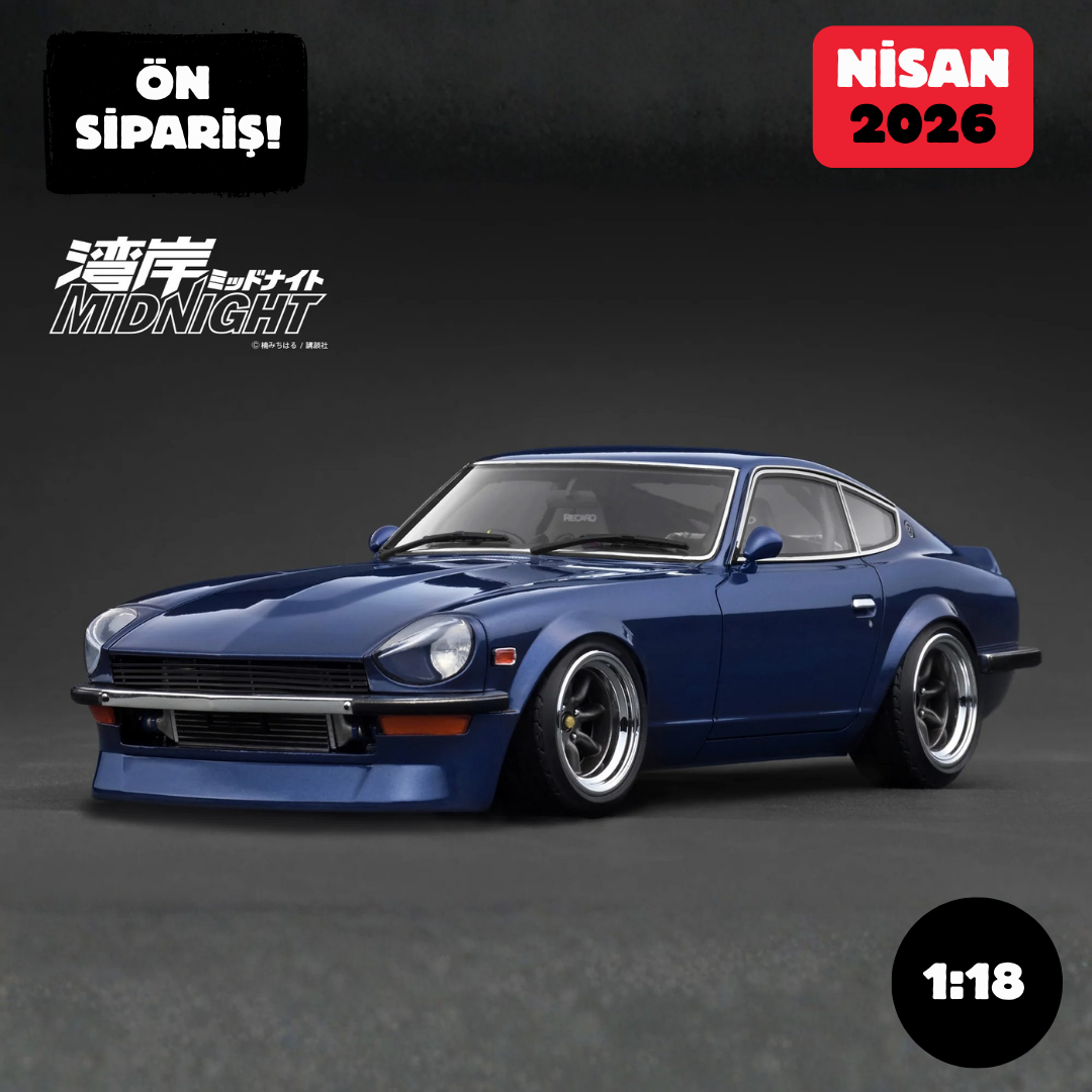 Ön Sipariş - 1/18 Ignition Model NISSAN Fairlady Z (S30) Blue 湾岸MIDNIGHT Devil's Z