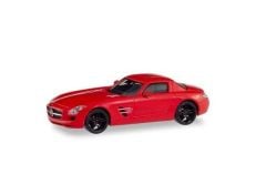 1/87 Mercedes Benz SLS AMG (black rims), red