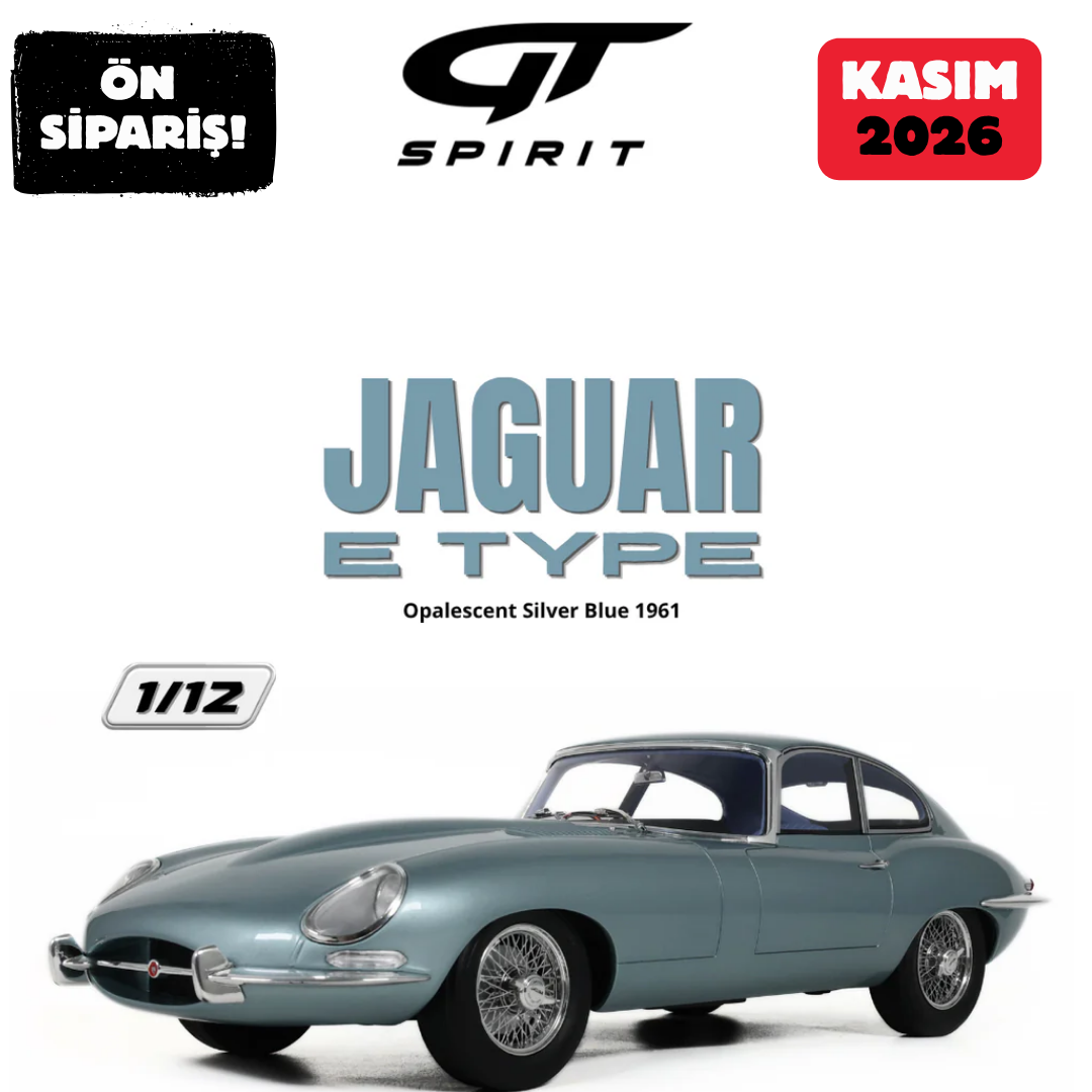 Ön Sipariş - 1/12 GT SPIRIT JAGUAR E TYPE, OPALESCENT SILVER BLUE - GT978