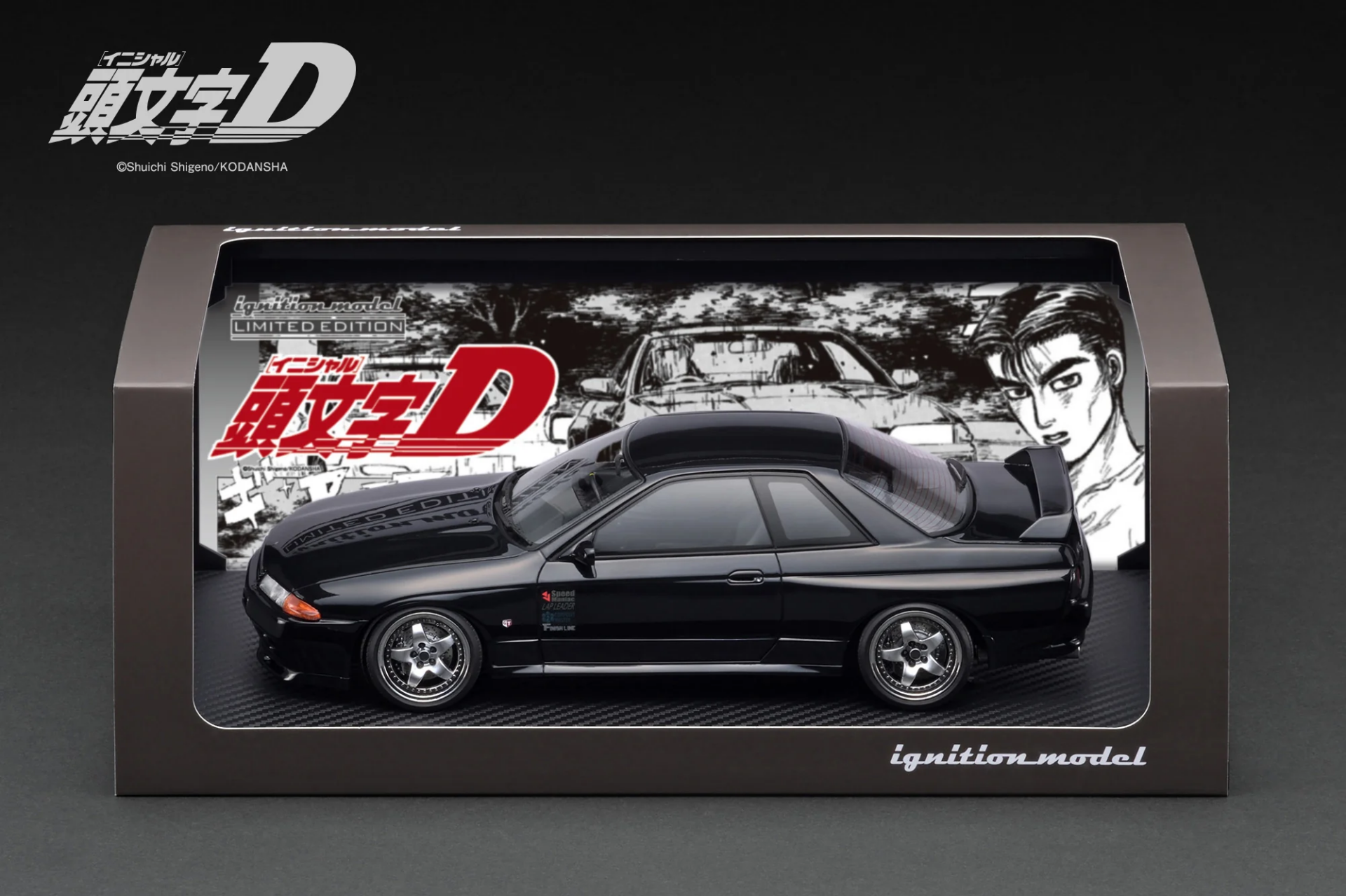 1/18 Ignition INITIAL D Nissan Skyline GT-R R32 V-Spec II (BNR32) Black ...