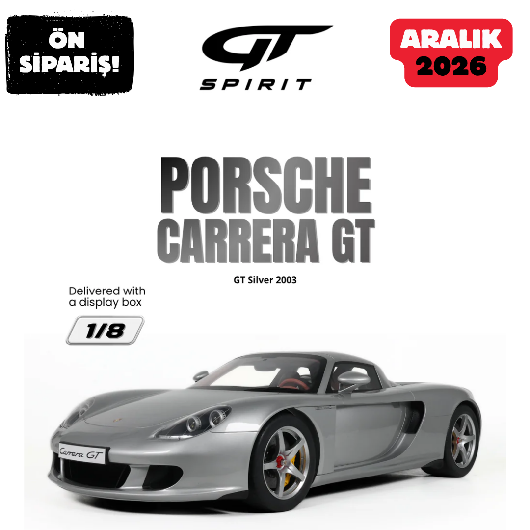 Ön Sipariş - 1/8 GT SPIRIT PORSCHE CARRERA GT, GT SILVER - GTS803101