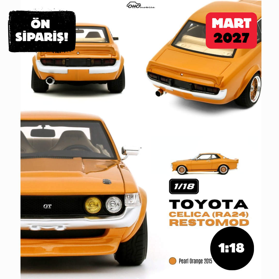 Ön Sipariş - 1/18 OTTO Toyota Celica (RA24) Restomod Pearl Orange 2015 - OT1274
