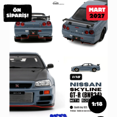 Ön Sipariş - 1/18 OTTO Nissan Skyline GT-R (BNR34) with Body Kit Stealth Grey 2025 - OT1238