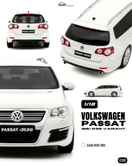 Ön Sipariş - 1/18 OTTO Volkswagen Passat (B6) R36 Variant Candy White 2008 - OT1393