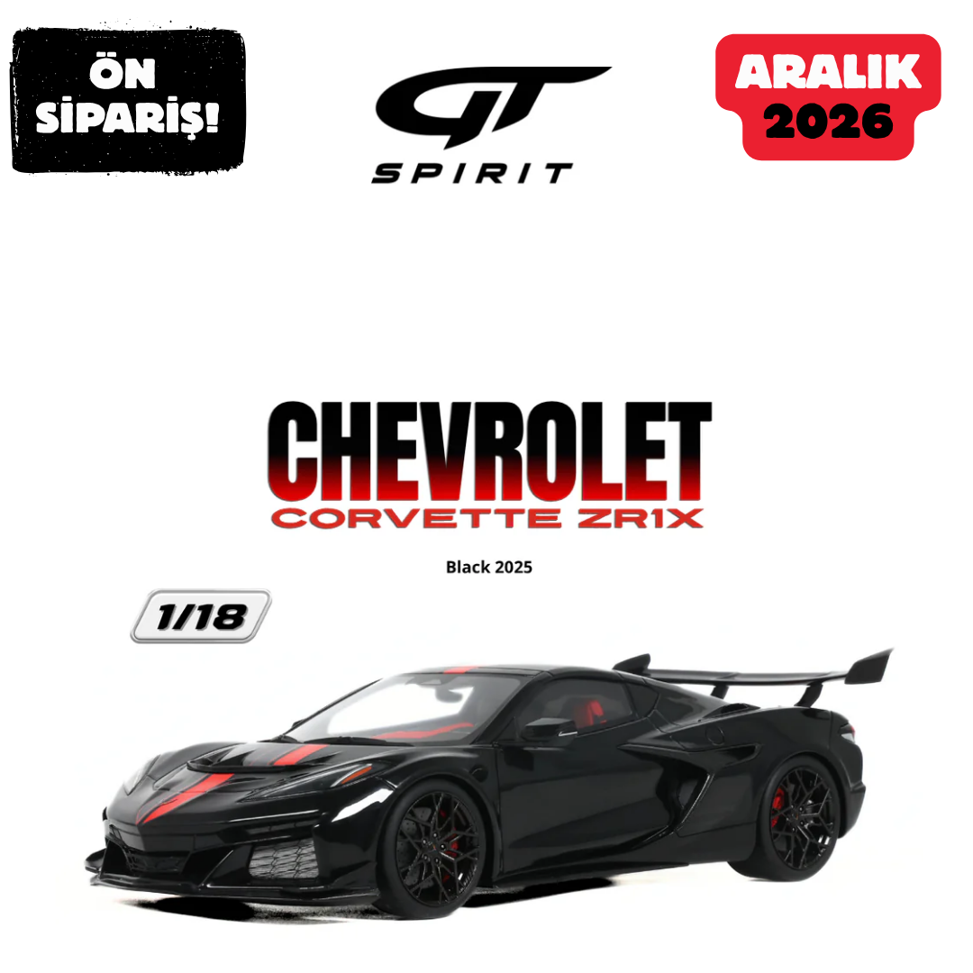 Ön Sipariş - 1/18 GT SPIRIT CHEVROLET CORVETTE ZR1X, BLACK - GT1027