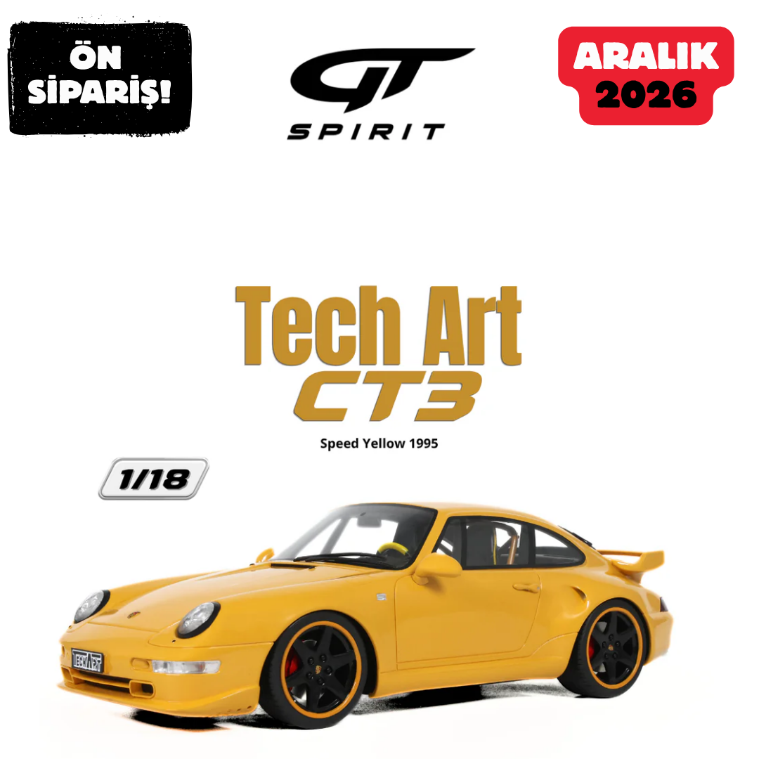 Ön Sipariş - 1/18 GT SPIRIT Porsche 911 (993) TECHART CT3, SPEED YELLOW - GT591
