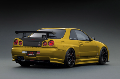 1/18 IGNITION Nissan Skyline GT-R R34 TOP SECRET (BNR34) Gold - IG3640