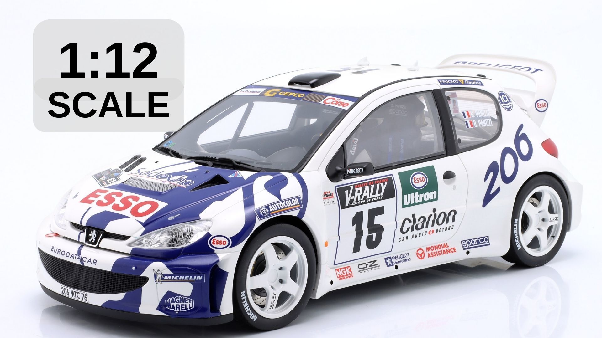 OTTO-MOBILE - PEUGEOT - 206 WRC TEAM PEUGEOT ESSO N 15 RALLY TOUR DE CORSE 1999 GILLES PANIZZI - HERVE PANIZZI