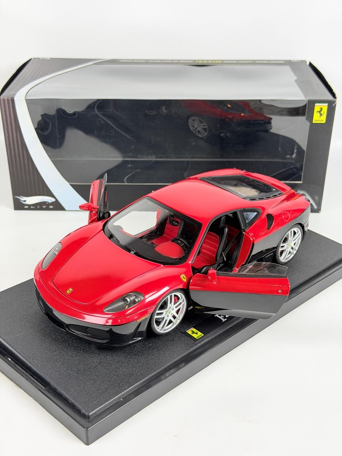 HATALI - 1/18 HOT WHEELS ELITE Ferrari F430 Red Black Limited Edition - N5421