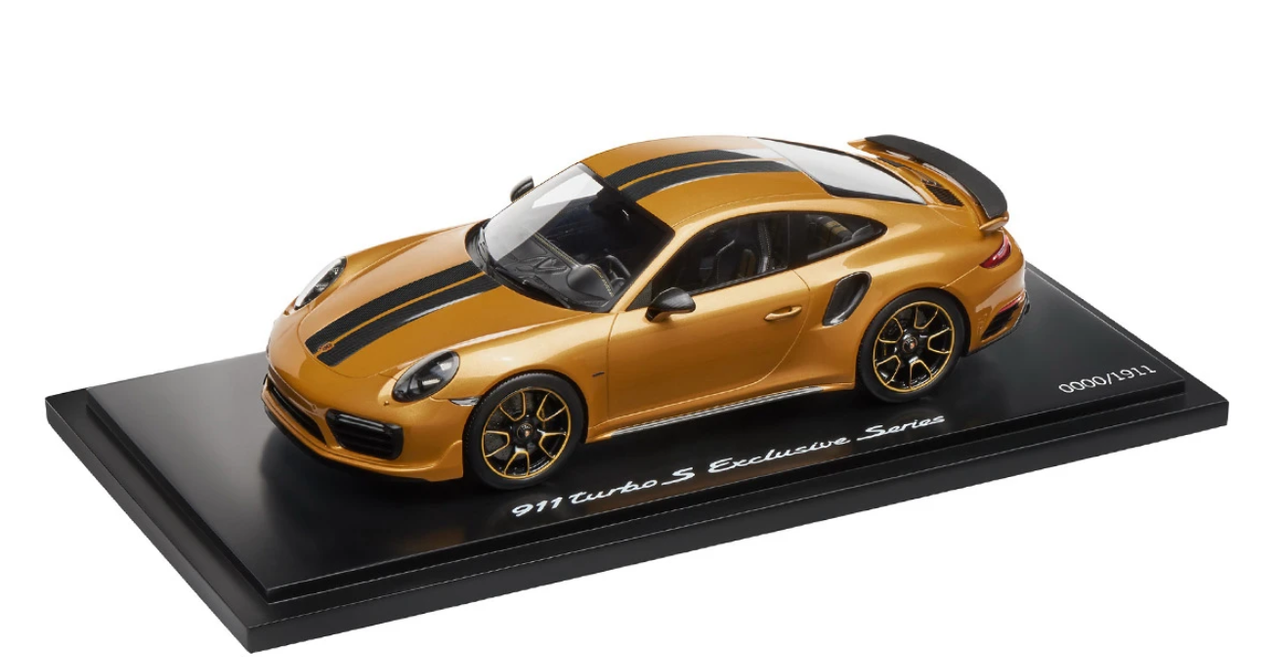 HATALI - 1/18 Spark Porsche 911 Turbo S 991 (Gold Yellow Metallic) Exclusive Series - WAP0219040H-H