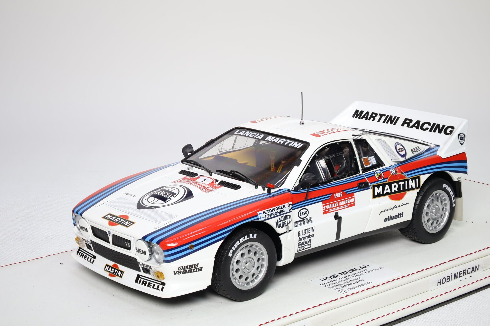 1/18 KYOSHO - LANCIA - 037 N 1 MARTINI 3rd RALLY SANREMO 1985 H.TOIVONEN - J.PIIRONEN