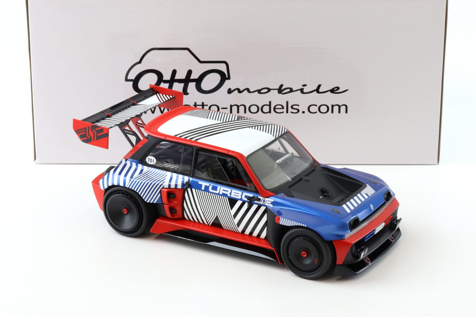 1/18 OTTO Renault 5 Turbo 3E E-Tech metal blue 2023 - OT1175
