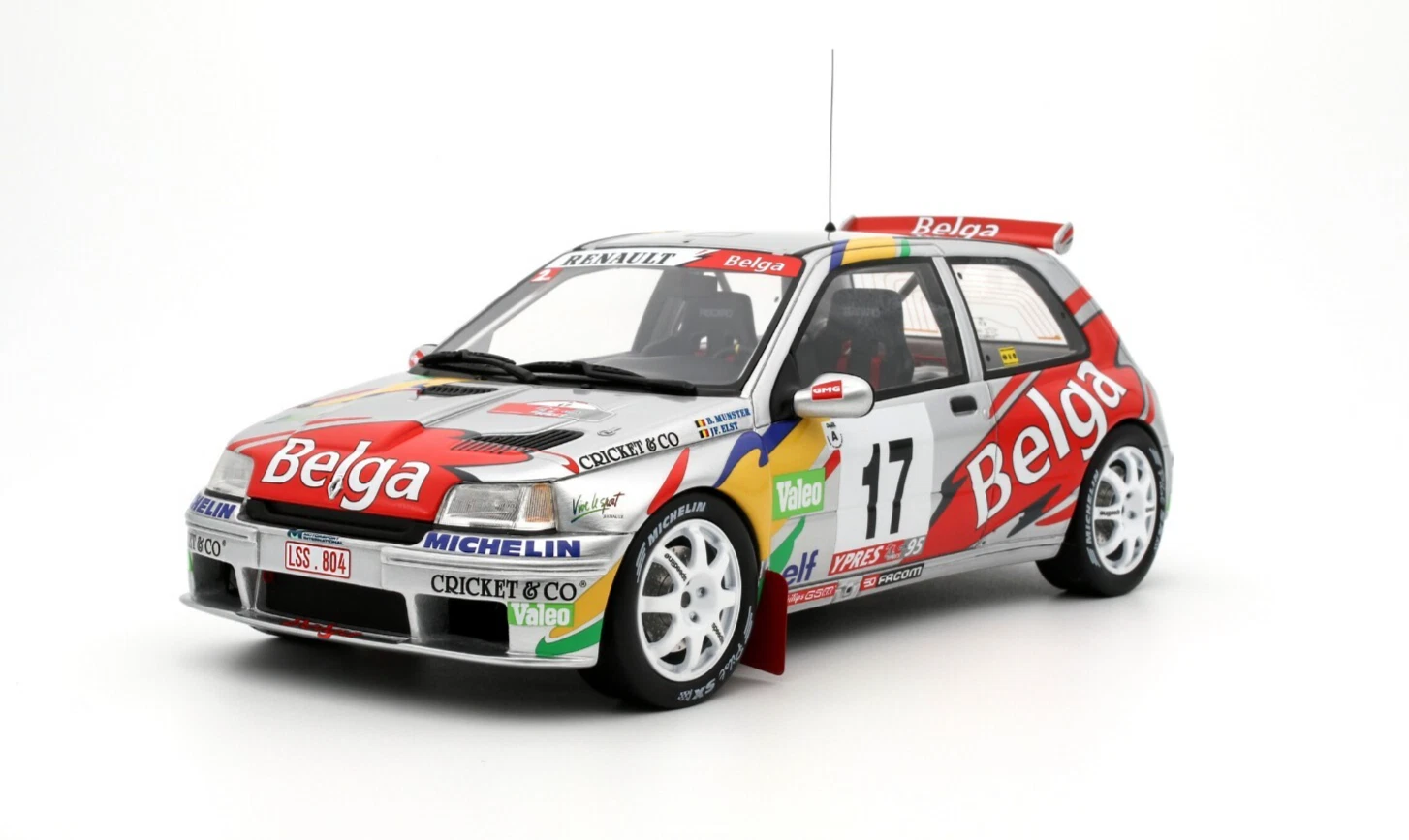 1/18 OTTO Renault Clio Maxi Kit Car Rallye Ypres Rallye 1995 - OT1058