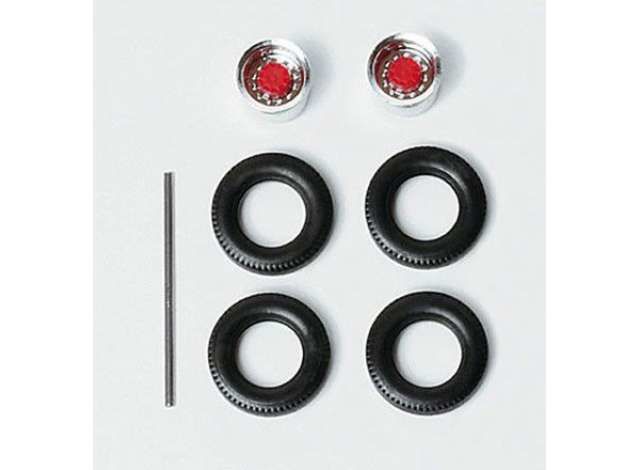 1/87 Zwillingsreifen LKW Antriebsache 8 Satz, chrome/red