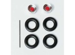 1/87 Zwillingsreifen LKW Antriebsache 8 Satz, chrome/red