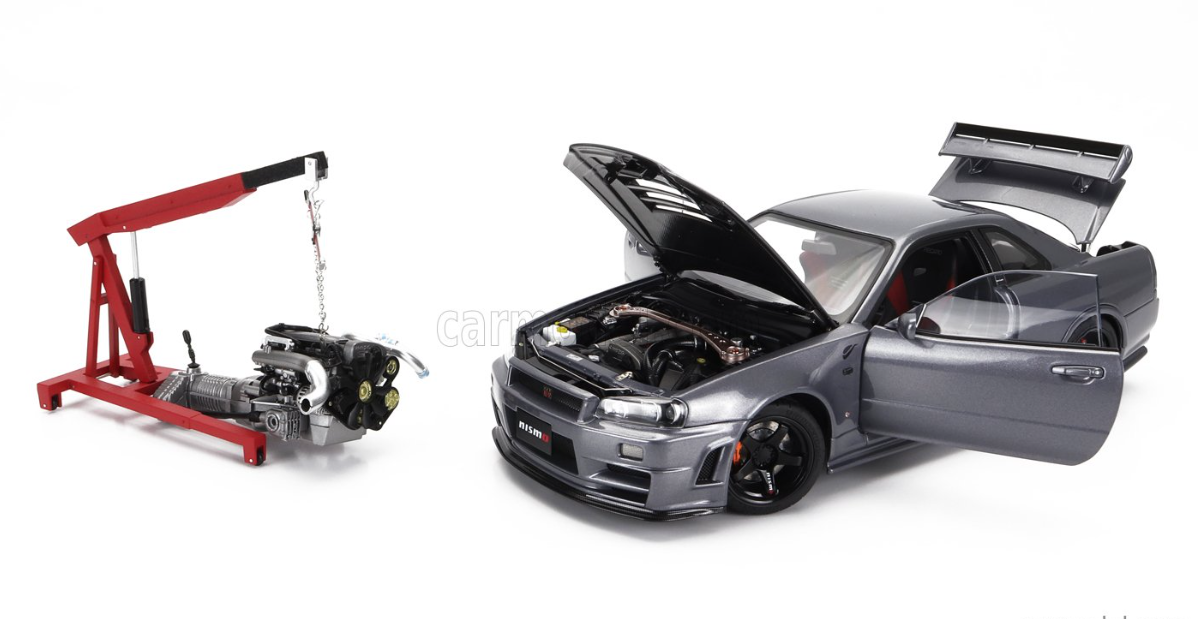 MOTORHELIX - NISSAN - SKYLINE GT-R (R34) NISMO Z-TUNE COUPE 1999 WITH ENGINE