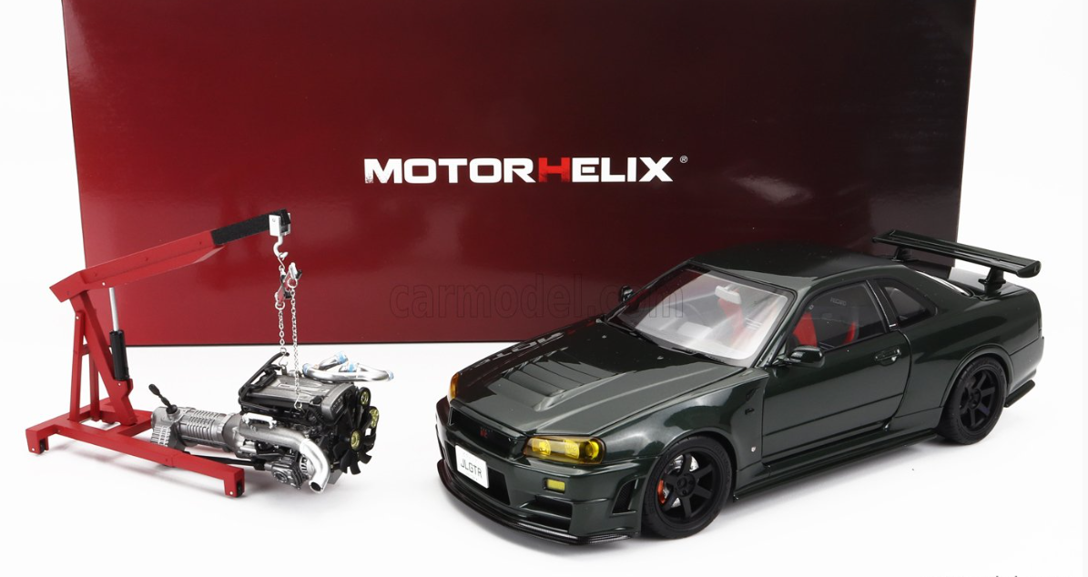 MOTORHELIX - NISSAN - SKYLINE GT-R (R34) NISMO Z-TUNE COUPE 1999 WITH ENGINE