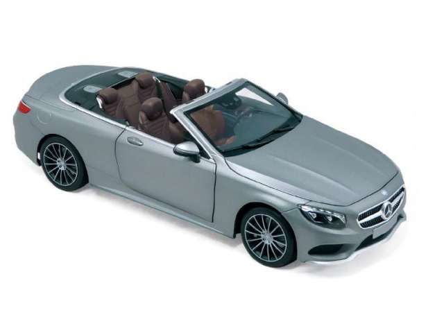 2015 Mercedes S-Klasse with closed black soft top, dark grey metallic