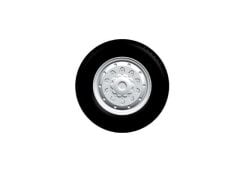 1/87 Allradfelgen fur LKW-Vorderachse, einteilig (8 pcs), black/chrome