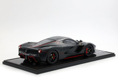 1/12 BBR Ferrari LaFerrari Matt black with red stripes Fernando Alonso carbon fibre base-display case included - BBR1222ALO-25