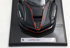 1/12 BBR Ferrari LaFerrari Matt black with red stripes Fernando Alonso carbon fibre base-display case included - BBR1222ALO-25