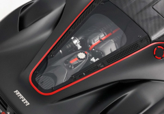 1/12 BBR Ferrari LaFerrari Matt black with red stripes Fernando Alonso carbon fibre base-display case included - BBR1222ALO-25